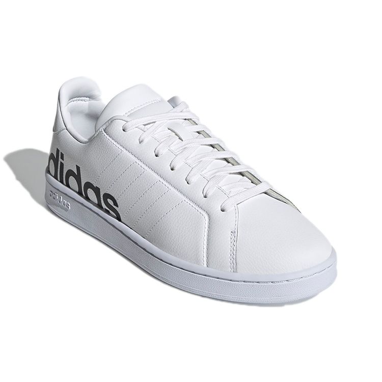 Adidas Grand Court LTS White Black Мужские кроссовки Cloud-White Core-Black H04558 42⅔ — фото 3