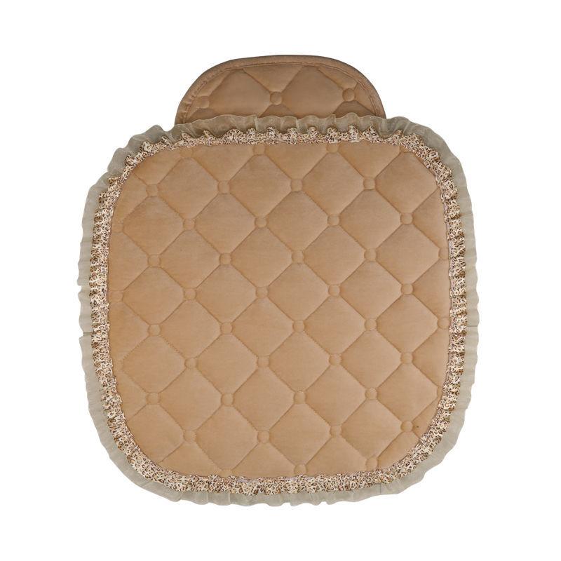 Car Cushion 1pc Plush Warm Cotton Pad Comfortable Lace Car Cushion Non-slip Breathable Car Cushion