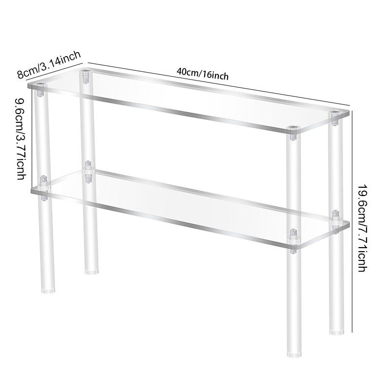 Vertical Acrylic Display Stand Ladder Storage Shelf for Bubble Mart Dolls,Labubu Collectibles,Figures,Perfume,Cosmetics,Cupcake