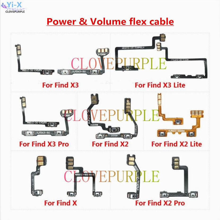 

1 шт., переключатель включения и выключения звука, кнопка управления, кнопка регулировки громкости, гибкий кабель для OPPO Find X X2 X3 Pro Lite, запасные части