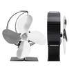 Wood Stove Fan 4 Blades Fireplace Fan Heat Powered Fast Warm Circulation Moon Star Pattern Termal