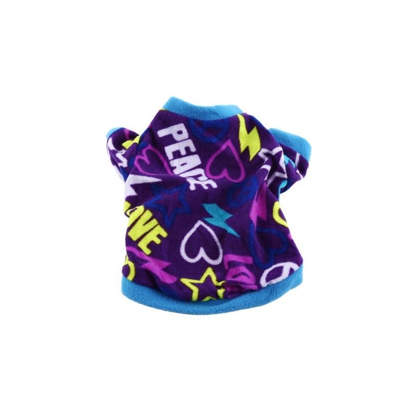 

Stylish Pet Shirt Super Soft Puppy Dog Winter Sweater Coat Clothes New Apparel Purple+Blue,M