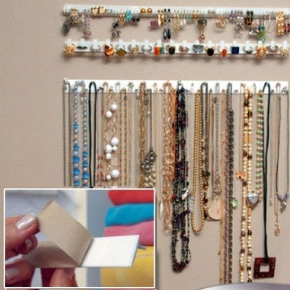 9Pcs/Set Hanging Jewelry Rack Self Adhesive Jewelry Hook Wall Hanger for Necklace Bracelet