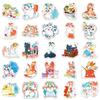 Cute Anime Animal Stickers: 50 Waterproof, Fun Decorative Stickers for Storage Boxes & Suitcases - No Cutting Needed
