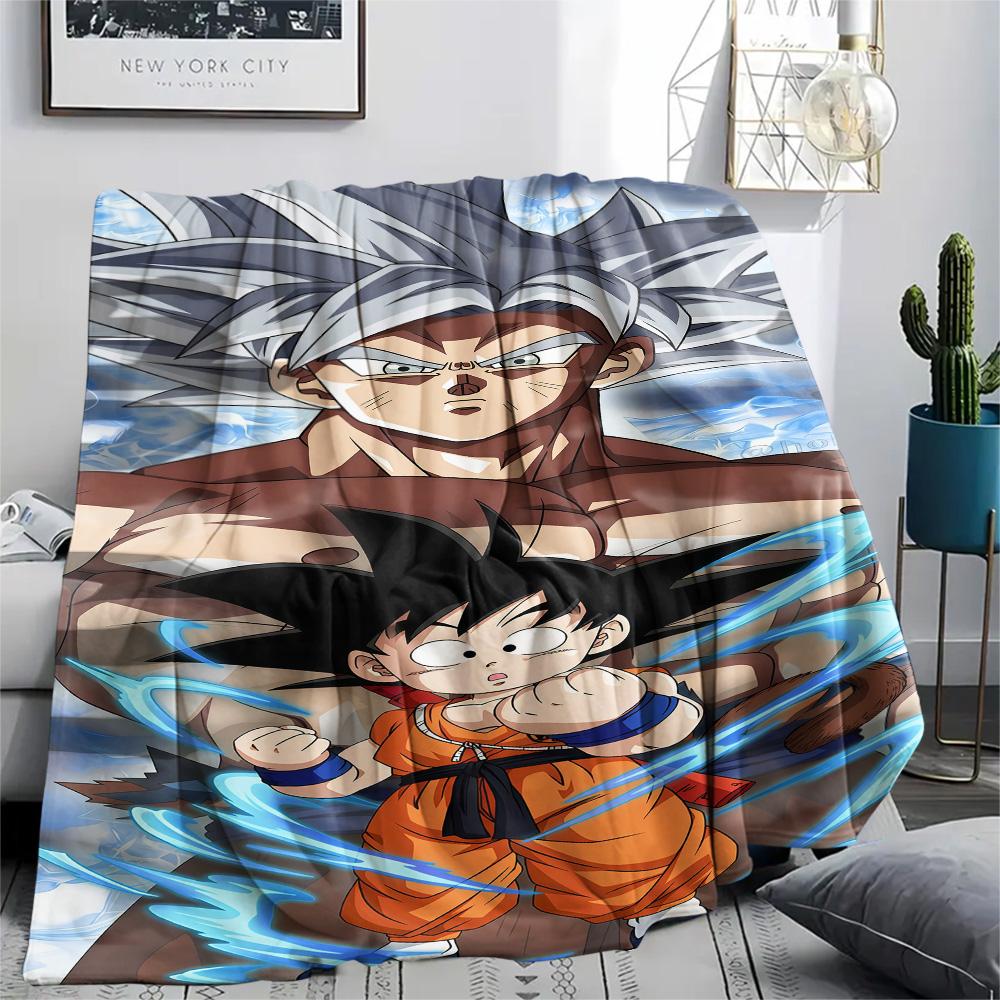 1PC Dragon Ball Super Patterned Flannel Blanket Suitable For All Seasons For Home Decor Warmth And Comfort Gifts Holiday Present
