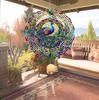 Pfau 3D Metall Windrad - Hängender Windfänger, Perfekte Außendekoration für Garten, Terrasse & Fenster - Ideales Geschenk für Mama, Ehefrau