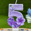 Creative Digital Birthday Candle Decorations: First Birthday Celebration Flowers