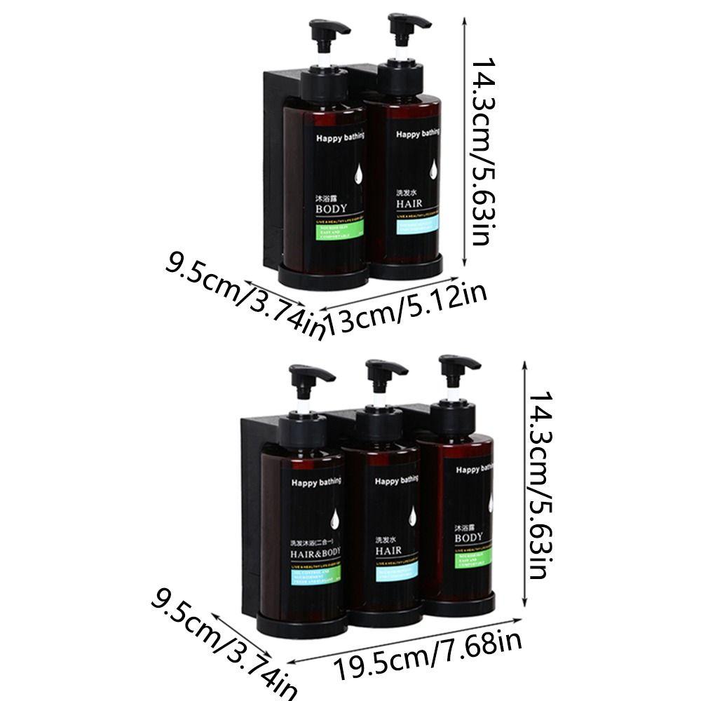 Convenient Wall Mounted Manual Soap Dispensers No Punching Clear Empty Pump Bottle Lock Large Capacity Hand Sanitizer Jar Toilet