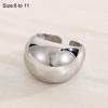 Luxury Chunky Stainless Steel Ring Women's Shiny Silver/Gold/Black Color Anillos Wedding Party Bands Trend Jewelry Roung Gift