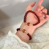 Hot Wine New Gift Natural Garnet 7mm Bracelet Womens Amber Versatile Jewelry