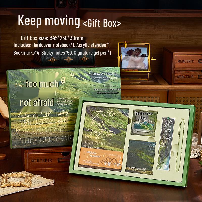 New Year Gift Box: Notebook Set for Students - Diary & Simple Planner with Hot Stamping