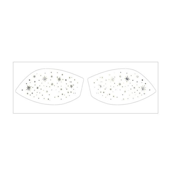Metallic Eye Tattoo Stickers, Waterproof Temporary Freckle Decals, Sparkling Foil Eye Makeup for Festival Party, Glitter Face Art