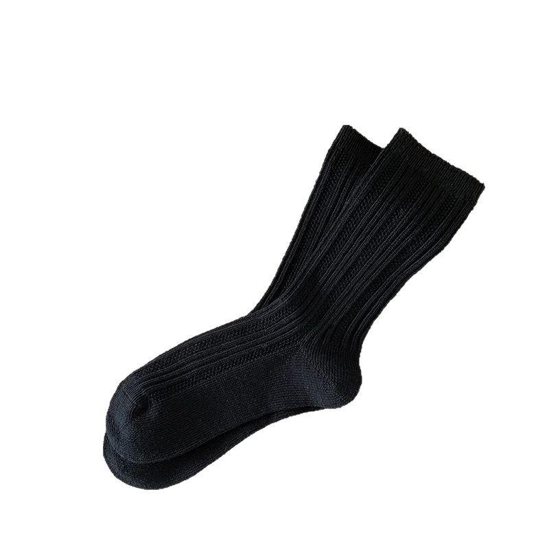 Socks Light And Breathable Medium Tube Socks Simple Solid Color Thin Strip Large Mesh Stacking Socks