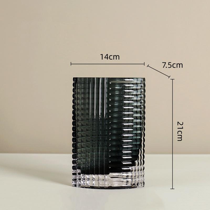 Transparent Glass Vase Geometric Triangular Flat Shape Flower Vase Hydroponics Terrarium Flowerpot Vases Pots Home Decoration