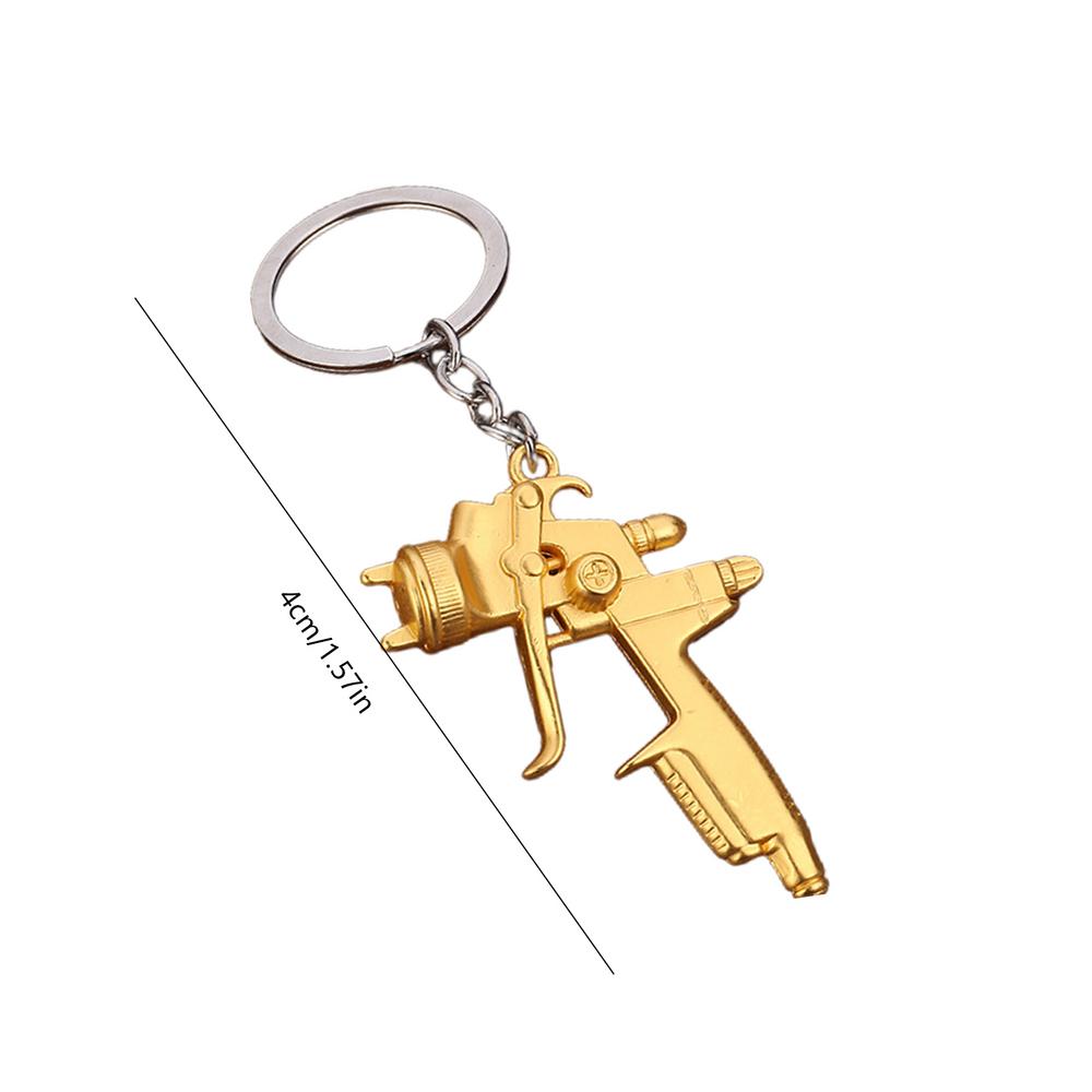 Металлический 3D Брелок 3D Форма Водяной Пистолет Брелок-Подвеска В Металле Шикарный Держатель для Ключей Органайзер Украшение для Мужского Рюкзака Для Школы золотой