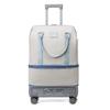 Foldable Travel Duffel Bag with Universal Wheels Large Capacity Rolling Luggage Bag