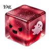 Handmade Diy Craft Accessories Halloween Ghost Squeeze Cube, Glitter Slow Rising Fidget Toy, Unique Board Game Dice Soft Decompression Sensory Toy for