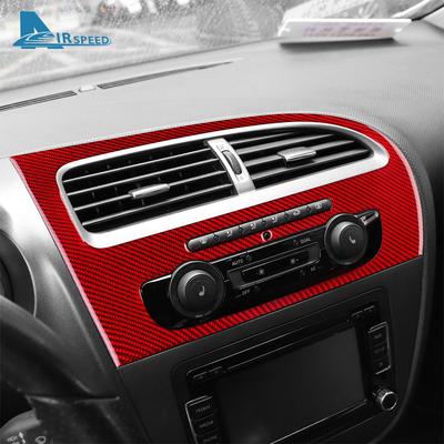 Real Soft Carbon Fiber Sticker For Seat Leon 2005 2006 2007 2008 2009 2010 2011 2012 LHD RHD Car Instrument AC Panel Accessories