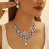 Bridal banquet necklace set, new necklace, short jewelry.