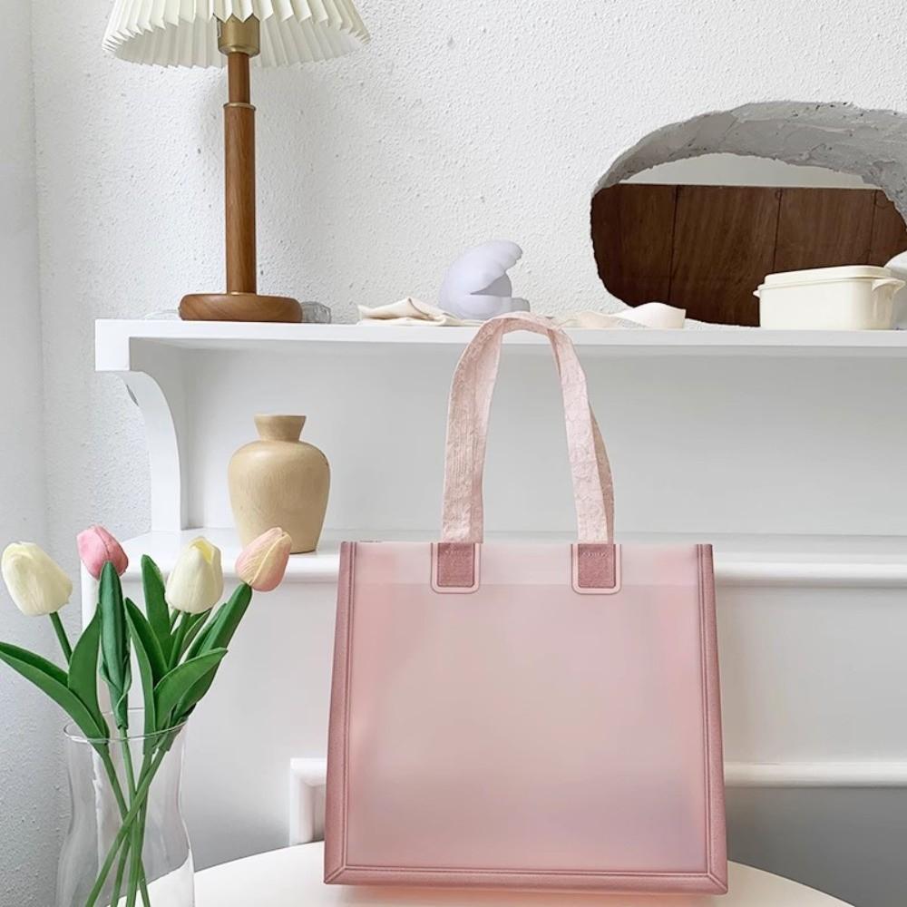 Водонепроницаемая ПВХ сумка-тоут для фестиваля водных брызг, прочная, многоразовая, для пляжа розовый