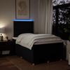Box Spring Bed with Mattress Black 120 x 200 cm Fabric