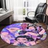1pc KPop Demon Hunters9 Print Round Carpet Chair Round Carpet Suitable for Bedroom Living Room Home Decorative Carpet