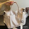 Large capacity canvas bag women's 2025 autumn and winter new casual shoulder bag simple class commuter messenger tote bag