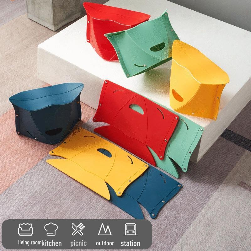 Portable Folding Plastic Stool for Travel and Outdoor Use
