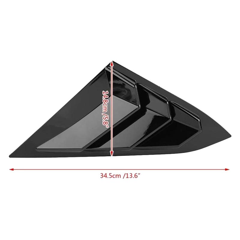 For Honda Civic 2016- Sedan Rear Side Vent Quarter Window Louver Cover Triangular Window Trim Accessories