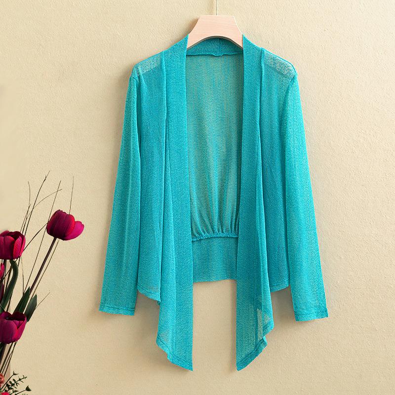 Chemises Blouses Unisexes Oversize XL-7XL Été Manches Longues Couleur Unie Transparentes Protection Solaire Hauts 7XL160-170