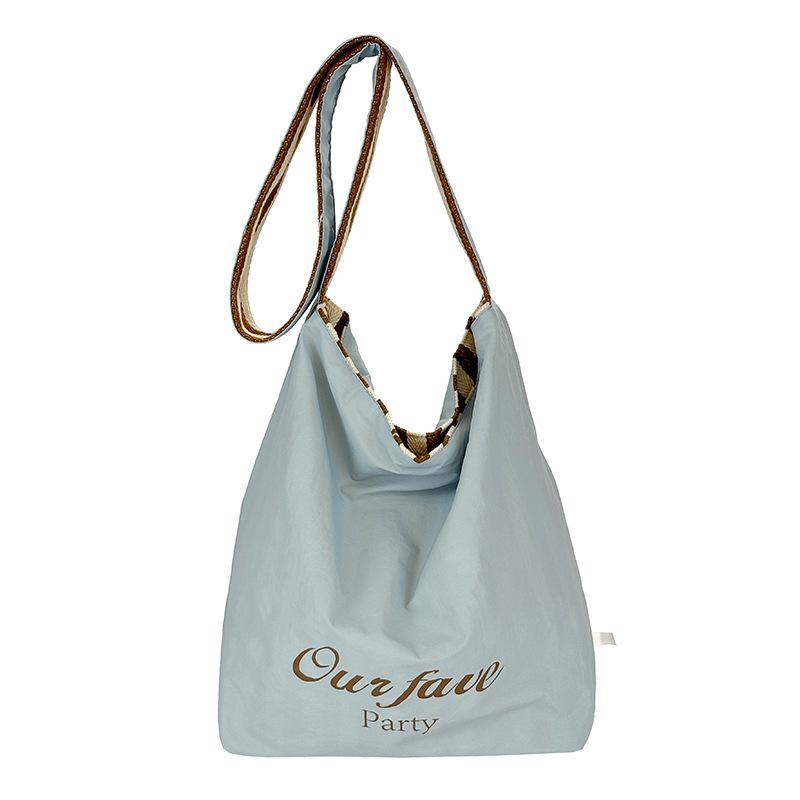 

Модная холщовая сумка с полосками и надписью, женская новая сумка на плечо