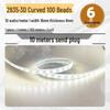 Waterproof 220V LED Strip Lights: Tri-Color, Self-Adhesive, Extra Bright for Living Room, Ceiling Trough, and Outdoor Use