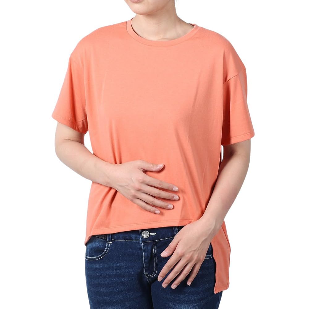 Danskin Asymmetric Big Tee In Orange Coral Women's T-Shirt