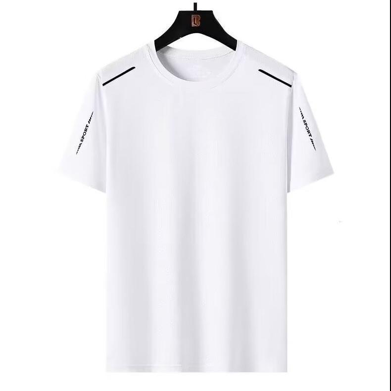 Men's Quick-Dry Ice Silk Mesh T-Shirt - Summer Fitness & Casual Wear