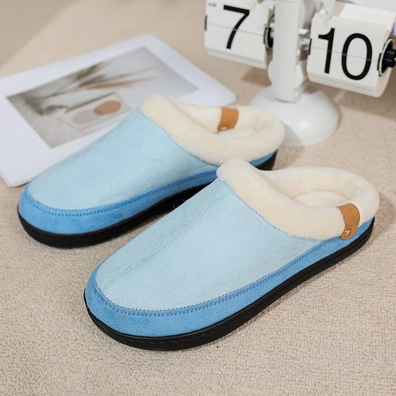 Fashion Baotou cotton drag women autumn winter home indoor fluffy slippers warm
