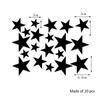 20pcs/set Acrylic Mirror Sticker Cartoon Starry Wall Stickers For Kids Rooms Home Decor Cute Star Wall Decals Baby Nursery Mural