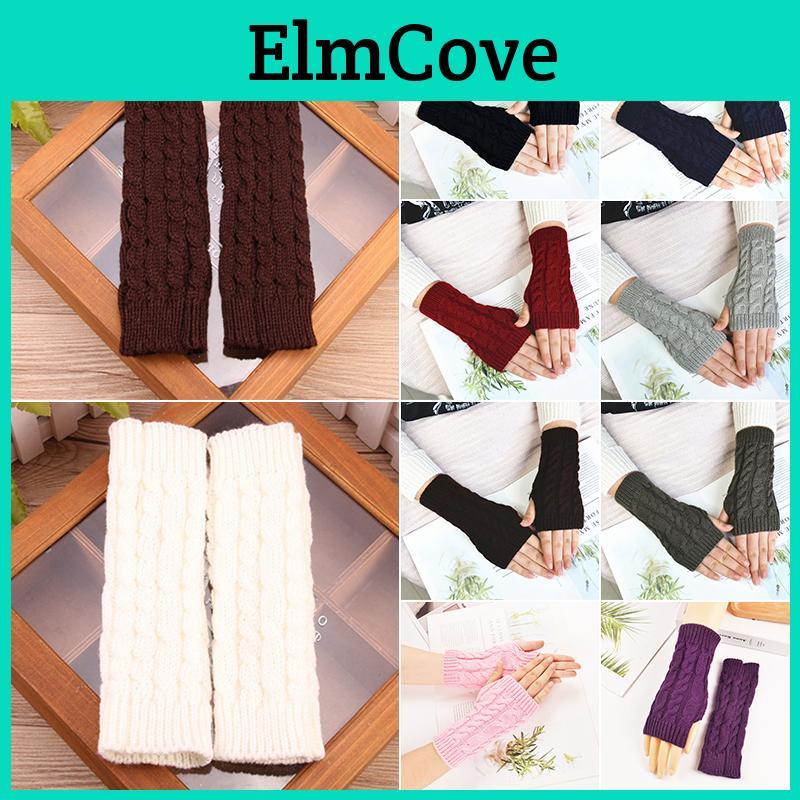 Comfortable Knitted Soft Mittens Fingerless Long Gloves For Men And Women