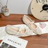 Summer new flat-soled single shoes women's 2025 temperament ballet style mesh women's shoes wear high-end soft-soled casual shoes