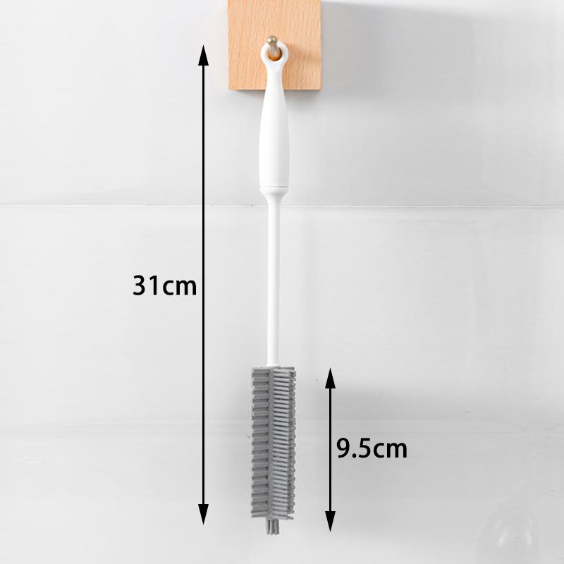 1-Pack Silicone Cup Brush Baby Bottle Brush Thermos Cup Cleaning Brush Long Handle Silicone Cleaning Brush Cleaning Tools