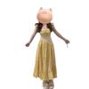 On the Run Princess Skirt Waist Temperament Premium French Sweet Yellow Xiaofei Sleeve Dress Women's Summer New