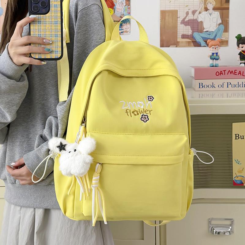 Schoolbag High Value Cute Backpack Female Student Schoolbag Large Capacity Lightweight Simple Ins Wind Leisure Travel Backpack