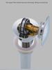 Copper Bounce Drainer for Bathroom Handwashing Basin with Deodorizing Drain Pipe
