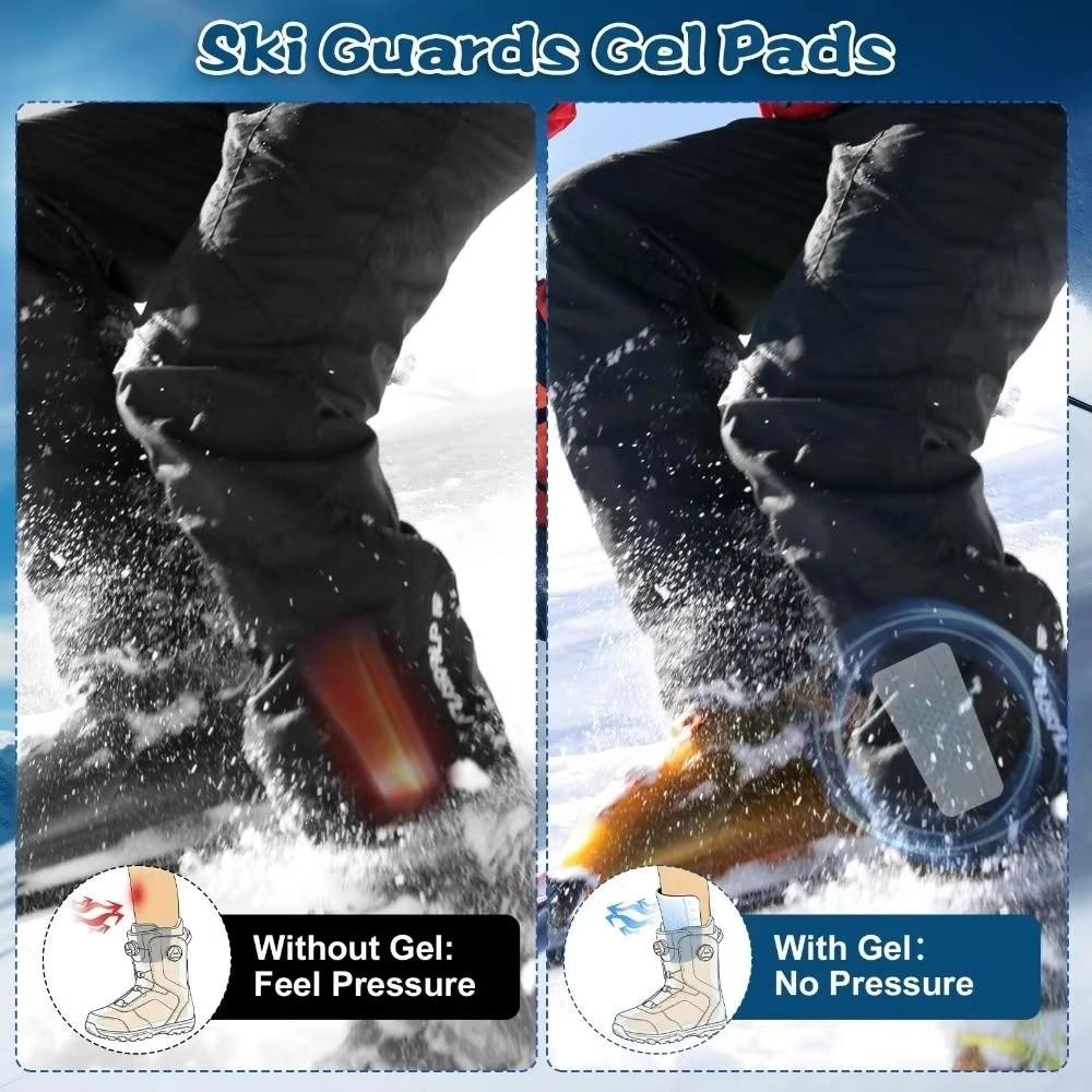Weiche Ski-Schienbeinschoner Selbstklebend Tibia-Schutzpolster Abriebfeste Ski-Schienbeinschoner Wintersport