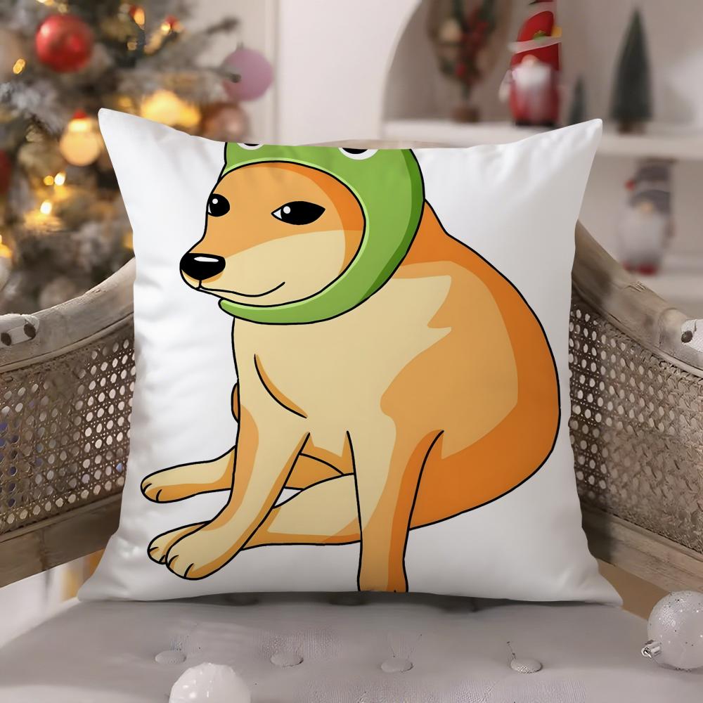 Dogthemed memes are trending online Pillow Case Comfort Sofa Bed Silky elegant Invisible zipper Decorative cushion cover