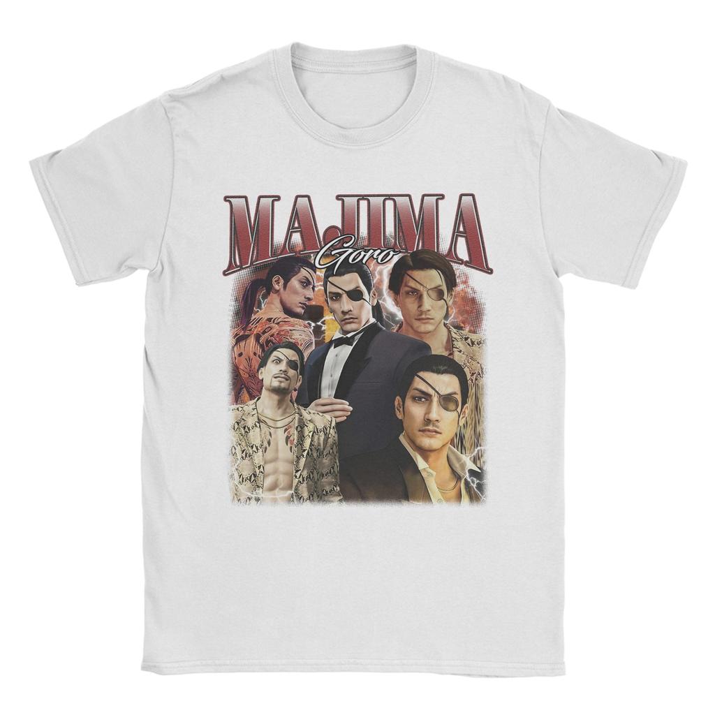 Men TShirt Majima Goro Yakuza Casual Pure Cotton Tees Short Sleeve T Shirt Crewneck Tops Original