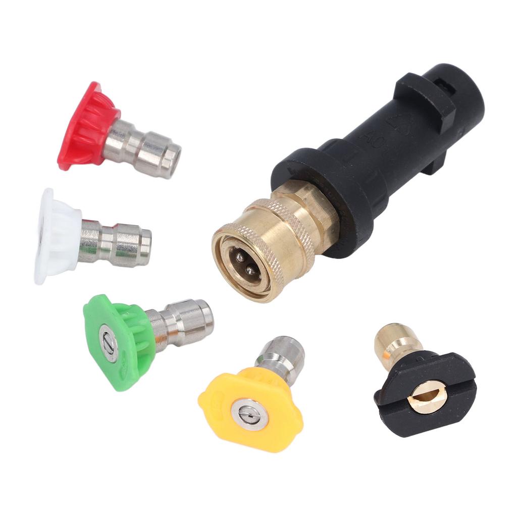 14in Hochdruckreinigerpistolenadapter mit 5-teiligem Düsenset für Karer K2 K3 K4 K5 K6 K7