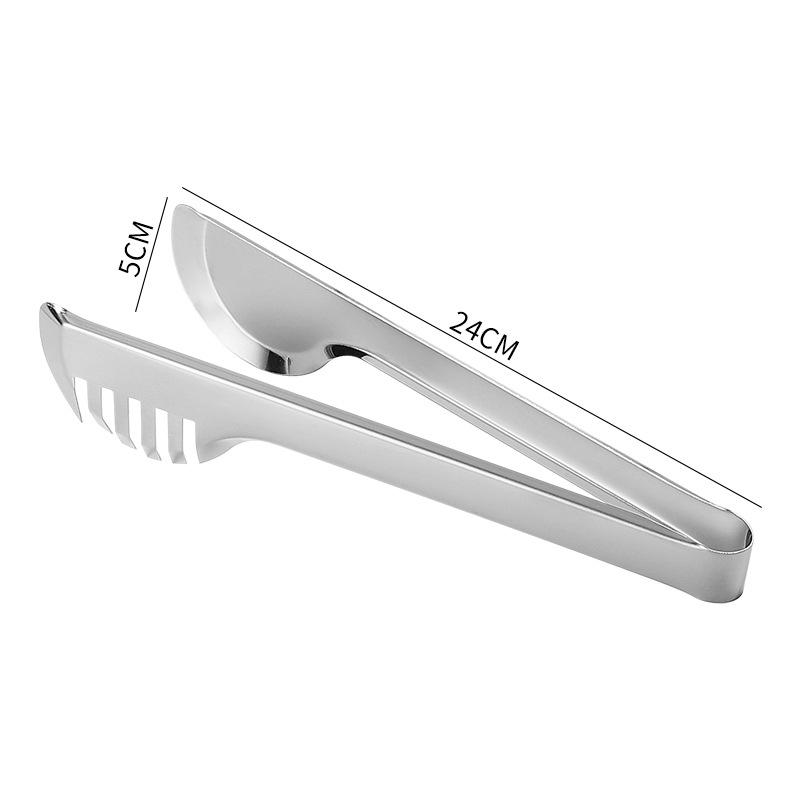 Kitchen Food Tongs Stainless Steel Color Comb Type Meal Clip Non Stick Cookware Salad Beef Buffet Clamp Home Accessories