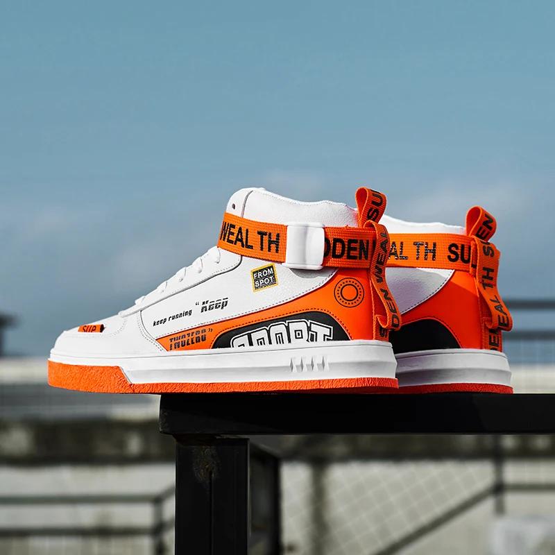 Autumn and Winter  Men Skateboarding Shoes High Quality New High Top Trendy Board Shoes Casual Versatile  Small White Shoes