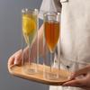 Doppelwandige Champagnergläser - Elegantes Kristall-Design Tulpen- & Flötenbecher für Hochzeiten, Cocktails & Toast, bruchsicher