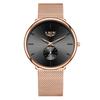 LIGE Ultra Dünne Netz-Quarzuhren Für Damen Einfach Elegant Wasserdicht Damen Uhr Mode Sport Damen Armbanduhr Reloj
